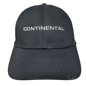 Continental Snapback Hat Black One Size Adjustable Embroidered Corner Stone